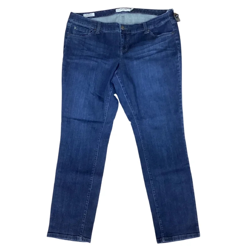 Sports Cool Jeans Straight By Torrid In Blue Denim, Size: 18