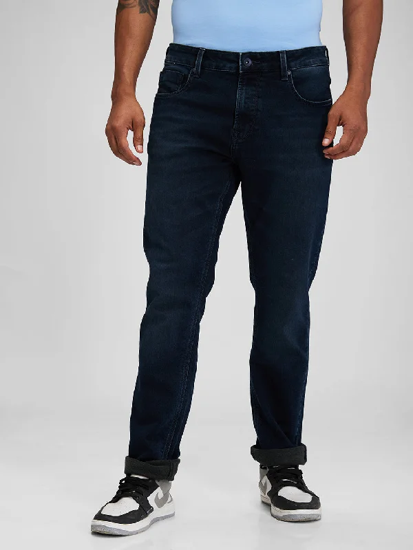 Spykar Blue Comfort Fit Mid Rise Jeans For Men