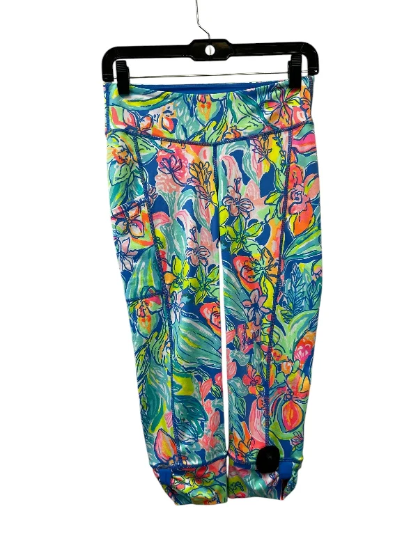 Athletic Leggings Capris By Lilly Pulitzer In Blue & Green, Size: S