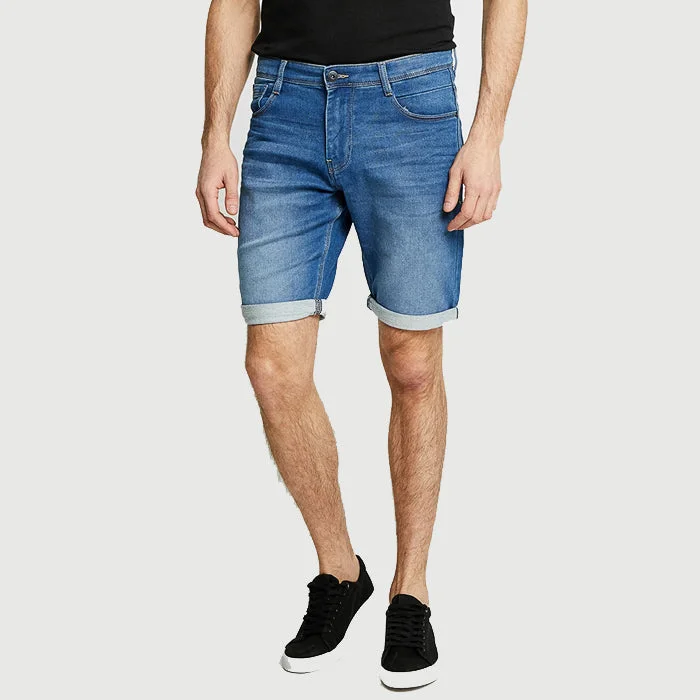 Fashion Classic TT  Josh Mid Blue Regular Slim Denim Shorts