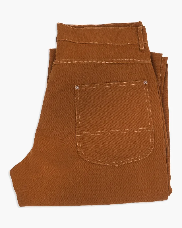 FOB Factory F0530 11oz Cotton Duck Relaxed Fit Work Pants - Brown