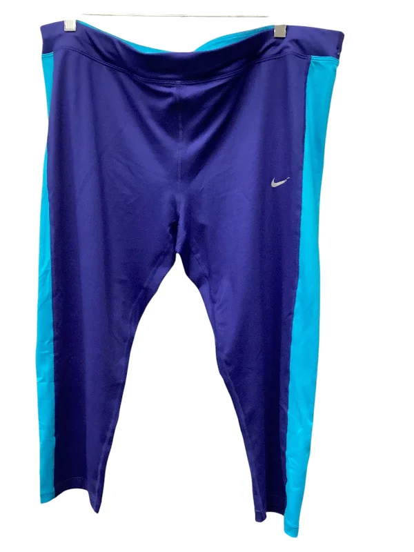 Athletic Leggings Capris By Nike Apparel In Multi-colored, Size: 2x