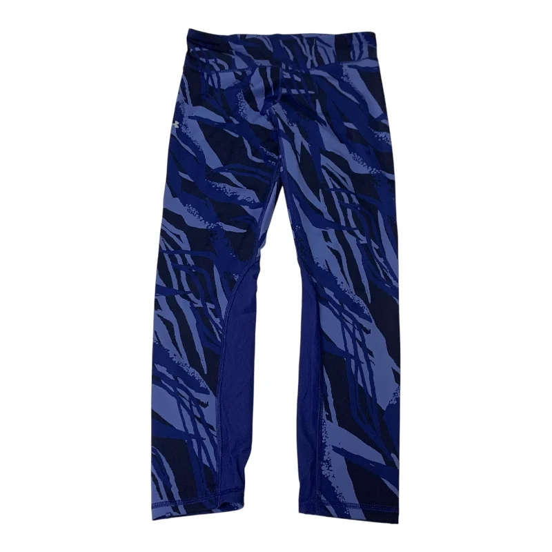 Athletic Leggings By Under Armour In Blue, Size: M