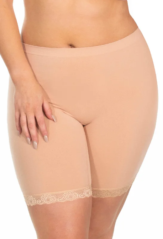 Fresh And Capable Anti Chafing Lace Midi Cotton Rich Shorts