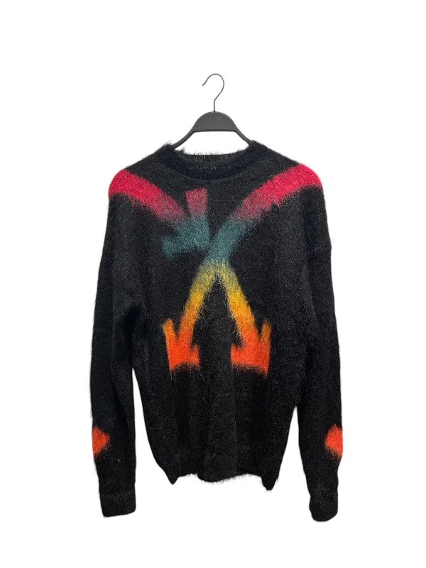 OFF-WHITE/Sweater/XS/Graphic/Mohair/BLK/