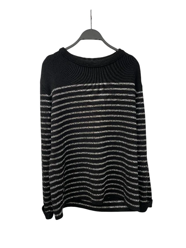 SAINT LAURENT/Sweater/XXL/Stripe/Cotton/SILVER STRIPE