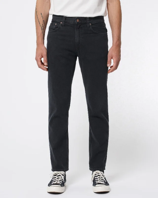 Nudie Gritty Jackson Regular Fit Mens Jeans - Black Forest