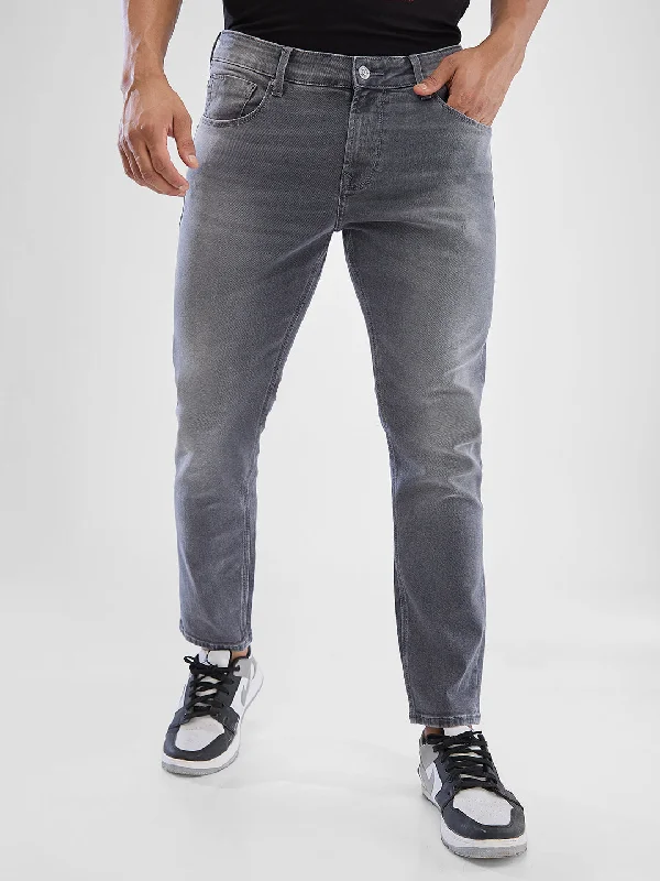 Spykar Grey Slim Fit Jeans For Men