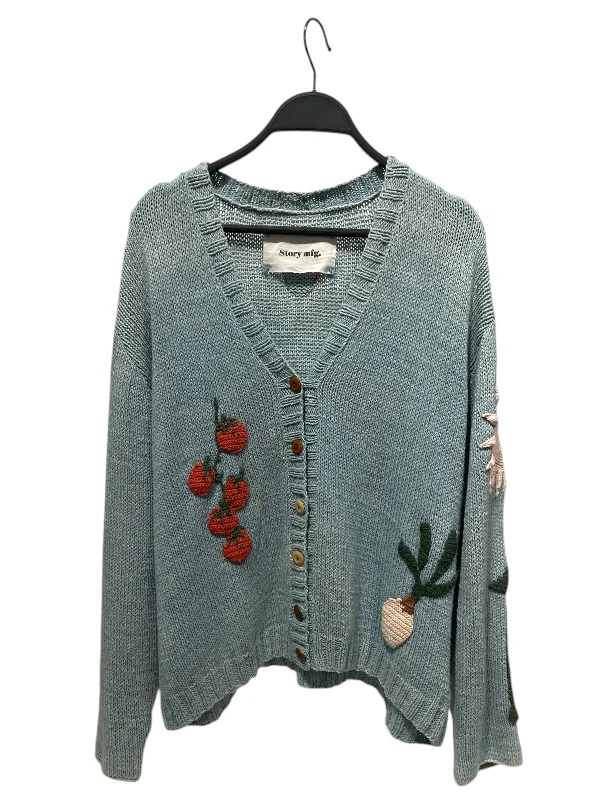 Story mfg./Cardigan/S/Cotton/BLU/tomato vine