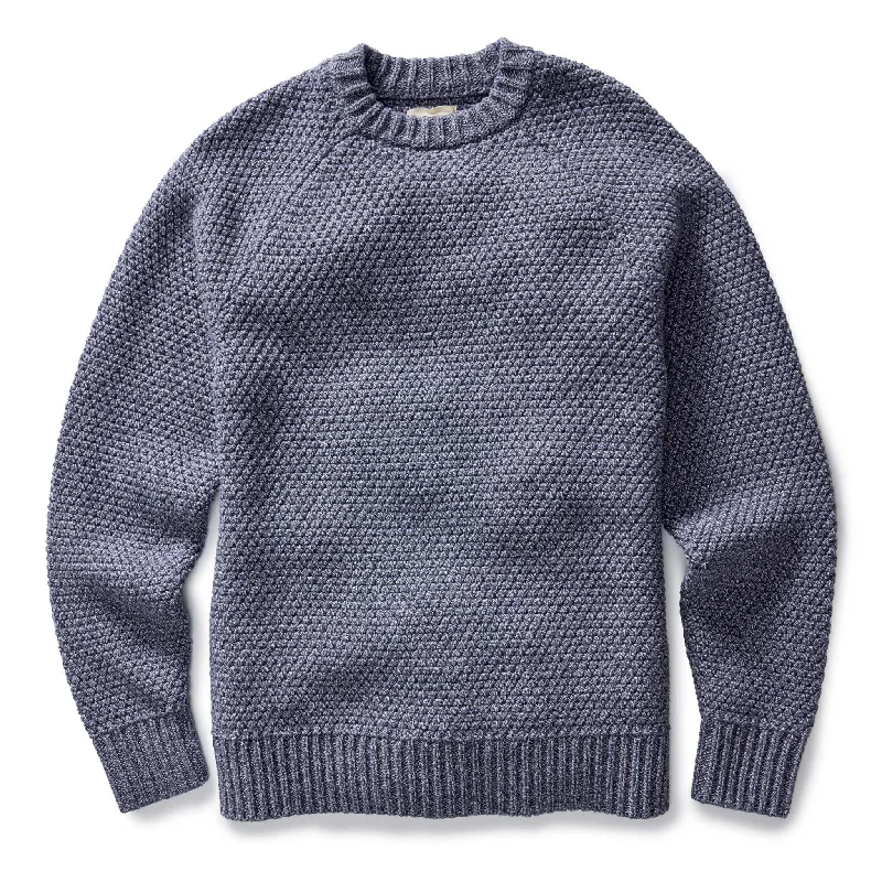 The Fisherman Sweater in Blue Melange