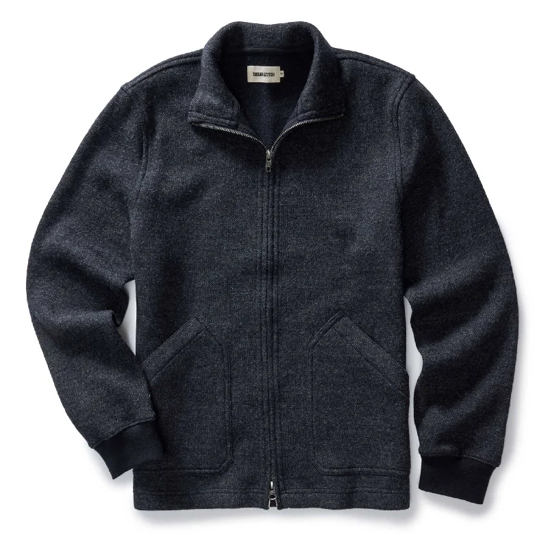 The Evans Jacket in Navy Birdseye Wool