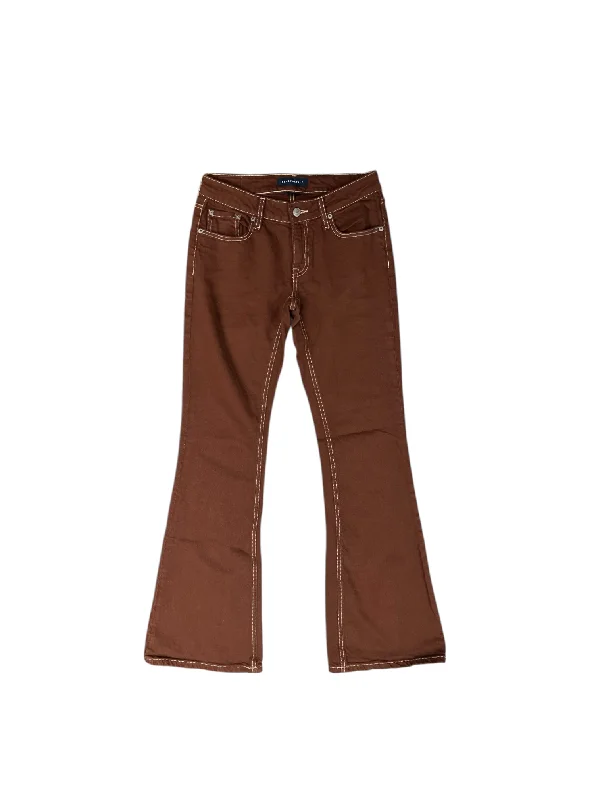 Loose Fit Jeans Flared By Aeropostale In Brown, Size: 4