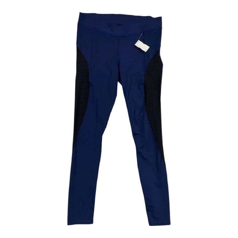 Athletic Leggings By Ivy Park In Black & Blue, Size: L