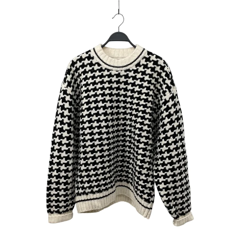 AIME LEON DORE/Sweater/XL/Houndstooth Check/Wool/WHT/Oversize/