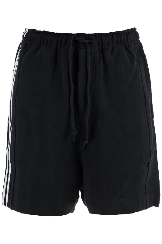 Exquisite Tailoring Y-3 Men's  Cotton Shorts With  Stripes