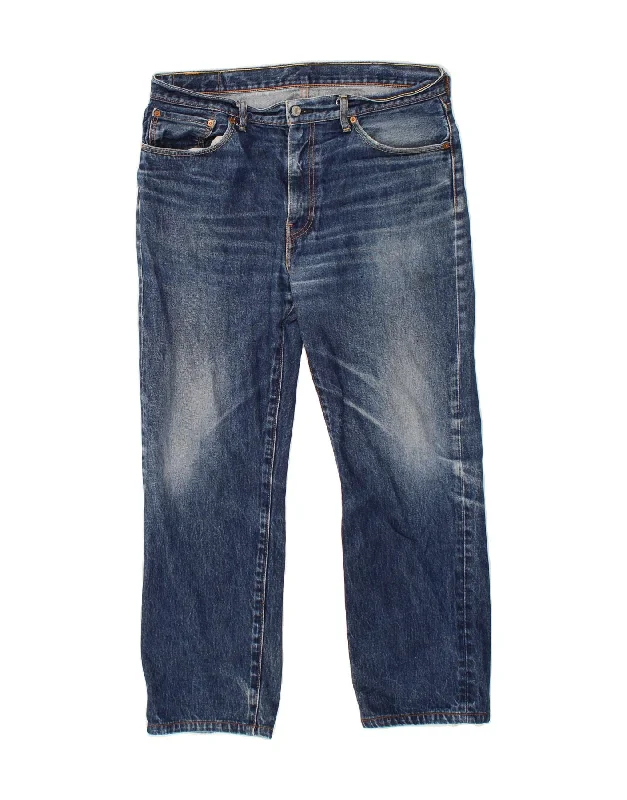 High-end Fabrics LEVI'S Mens 751 Straight Jeans W38 L28 Blue Cotton
