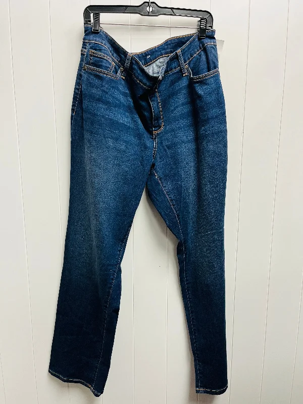Light Dressing Jeans Straight By St Johns Bay In Blue Denim, Size: 18
