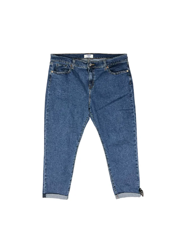 Timeless Style Jeans Straight By Denizen By Levis In Blue Denim, Size: 14