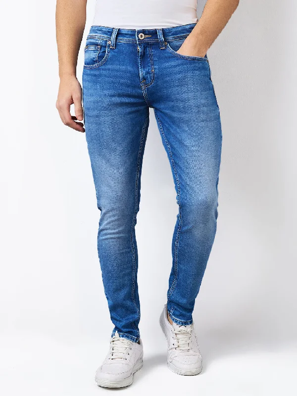 Spykar Slim Fit Low Rise Cotton Jeans For Men