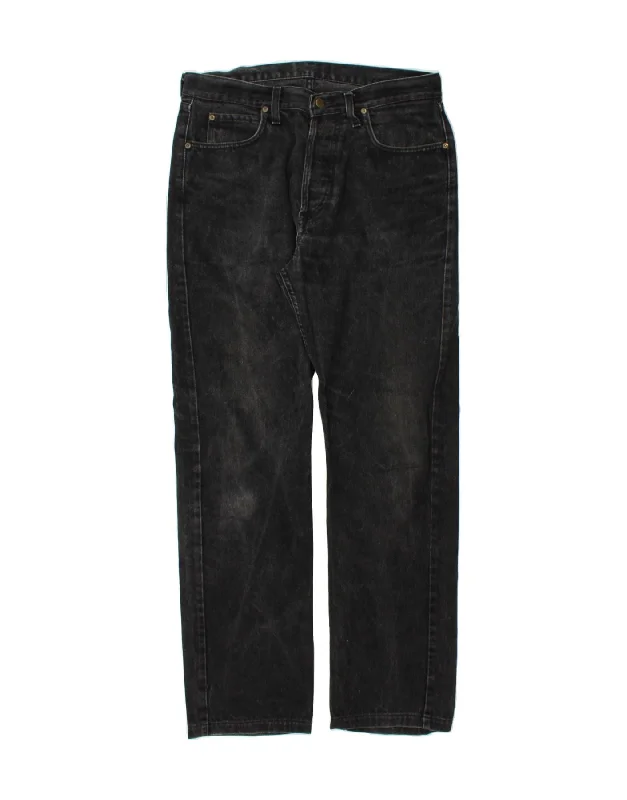 Elegant Dressing LEE Mens Straight Jeans W34 L32 Black Cotton