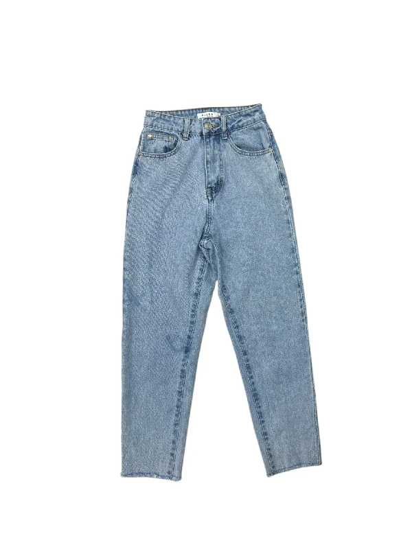 Elegant And Elegant Jeans Straight By DISSH In Blue Denim, Size: 6