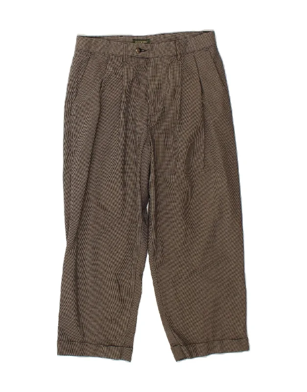 Casual Chic Looks DOCKERS Mens Pegged Cropped Trousers W30 L24 Grey Houndstooth