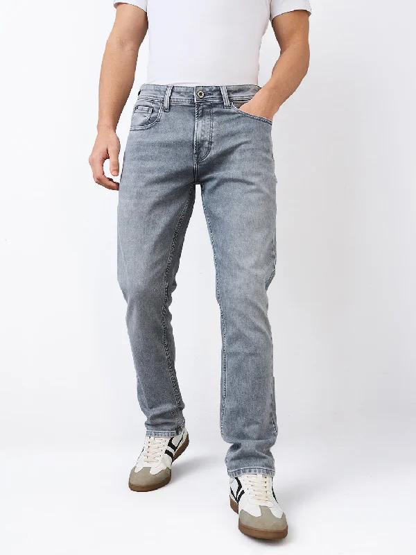 Spykar Regular Fit Mid Rise Cotton Jeans For Men