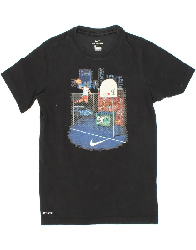 Elegant And Noble NIKE Boys Dri Fit Graphic T-Shirt Top 12-13 Years Large Black Cotton Elegant And Noble NIKE Boys Dri Fit Graphic T-Shirt Top 12-13 Years Large Black Cotton