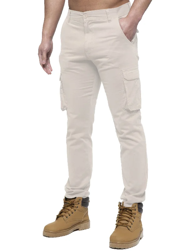 Enzo | Mens Cargo Straight Fit Jeans