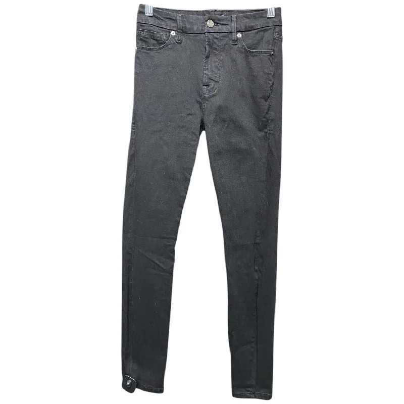Soft Relaxation Wear Jeans Skinny By Good American In Black Denim, Size: 0