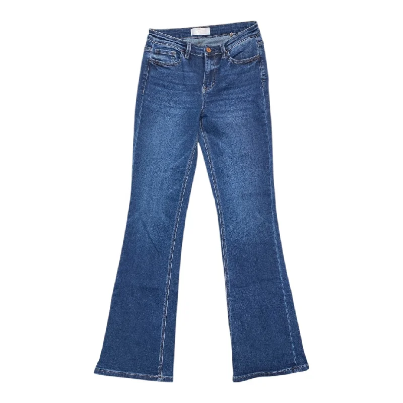 Timeless Outfits Jeans Flared By Vervet In Blue Denim, Size: 4