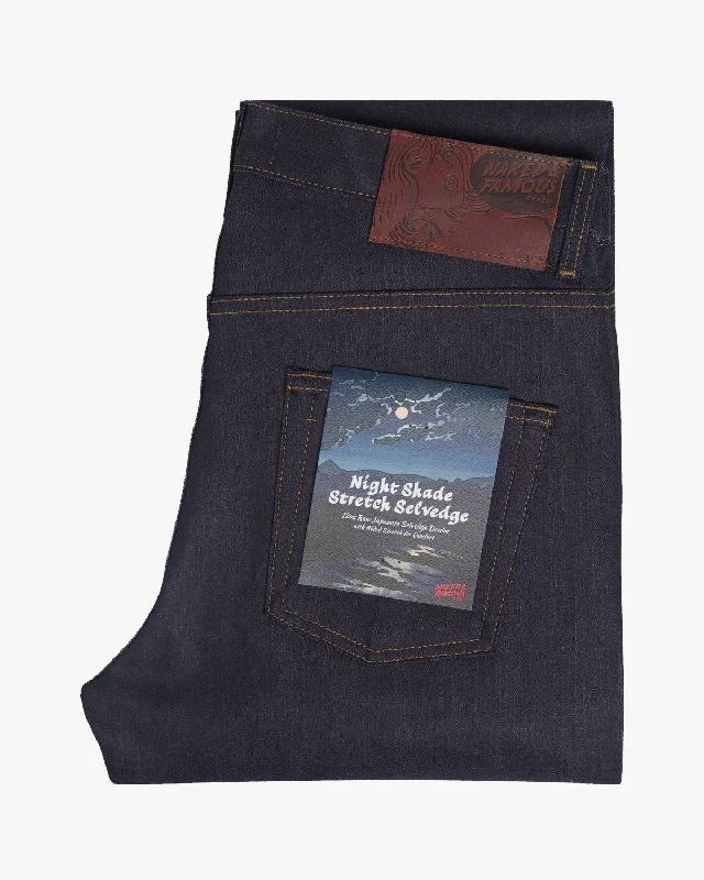 Naked & Famous Easy Guy Relaxed Tapered Mens Jeans - Nightshade Stretch Selvedge / Indigo