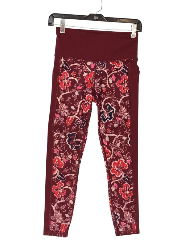 Athletic Leggings Capris By Athleta In Floral Print, Size: S