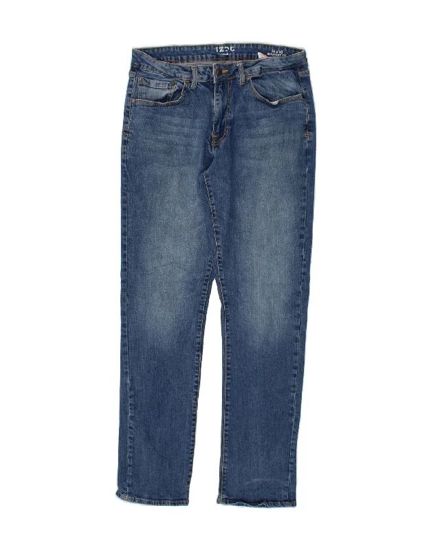 Party Wear IZOD Mens Slim Jeans W34 L32 Blue Cotton