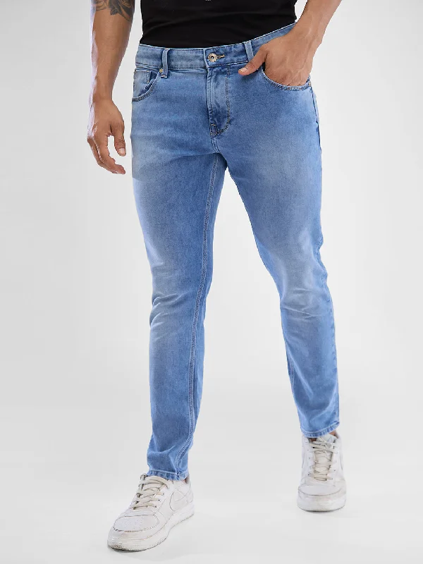 Spykar Light Blue Slim Fit Jeans For Men