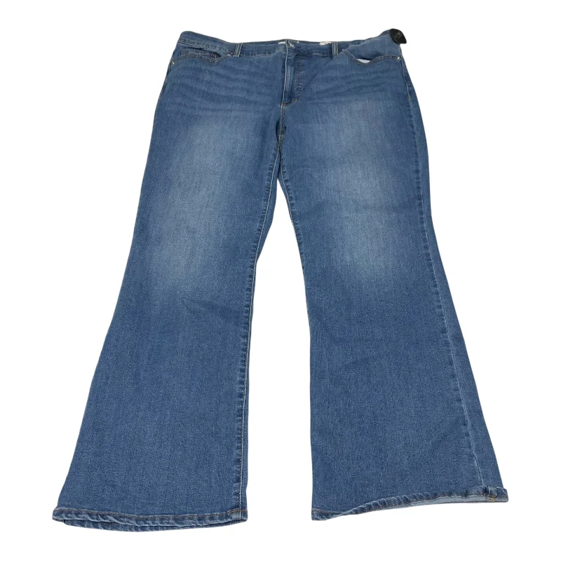 Knitted Design Jeans Boot Cut By Jessica Simpson In Blue Denim, Size: 20