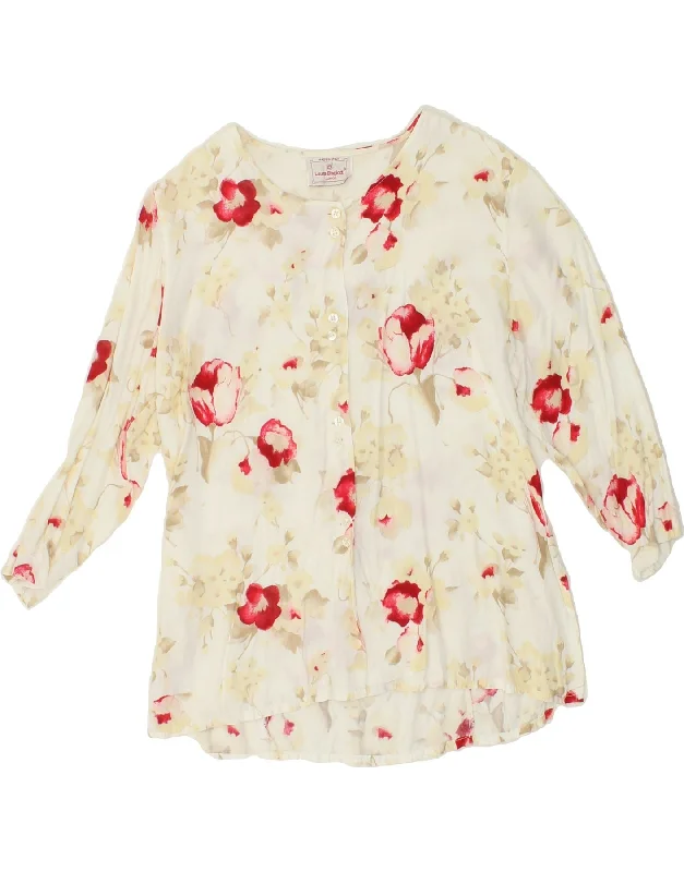 Comfortable Tops LAURA BIAGIOTTI Girls Shirt Blouse 8-9 Years White Floral Viscose