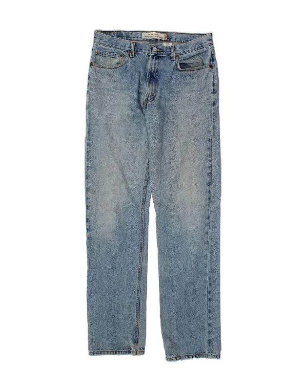 Easy Wear Chic LEVI'S Mens 505 Regular Fit Straight Jeans W34 L36 Blue Cotton