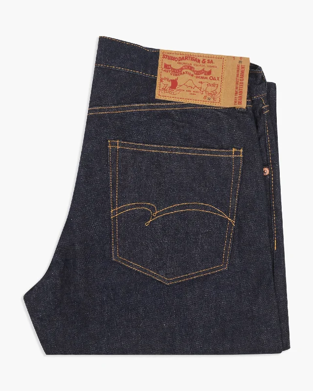 Studio D'Artisan D1826 Ivy Relaxed Tapered Mens Selvedge Jeans - Indigo Onewash