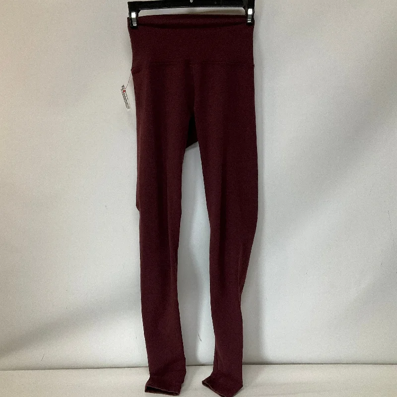 Athletic Leggings By Aerie In Maroon, Size: Xs