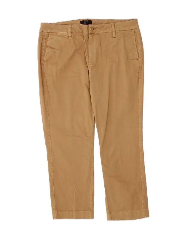 Simple Chic J. CREW Mens Straight Chino Trousers W36 L25 Brown Cotton