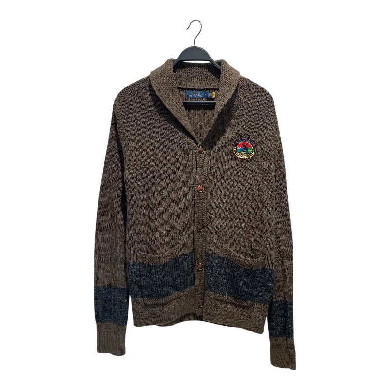 POLO RALPH LAUREN/Cardigan/M/Cotton/BRW/Polo Sportsman Patch