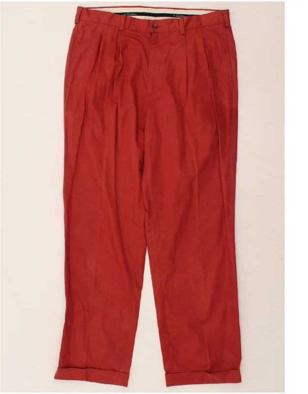 Cozy Chic Trends BROOKS BROTHERS Mens Pegged Chino Trousers W36 L30 Red Cotton