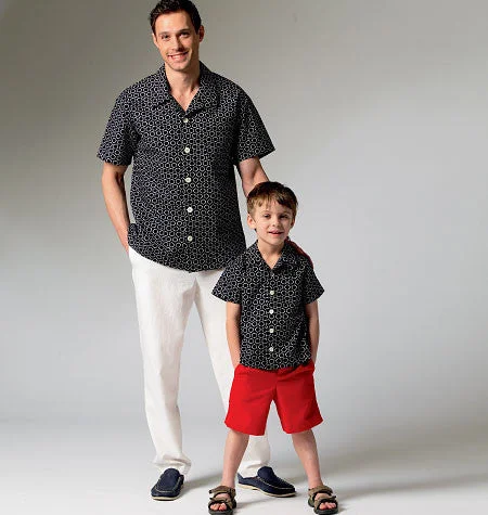 Exquisite Craftsmanship M6972 Men's/Boys' Shirt, Shorts and Pants