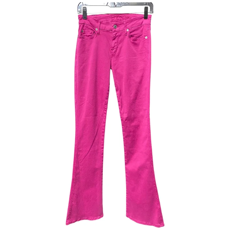 Modern Comfort Wear Jeans Flared By 7 For All Mankind In Purple, Size: 0