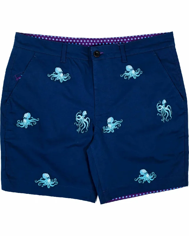 Easy Fashion Edward Short In Octopus Embroidery