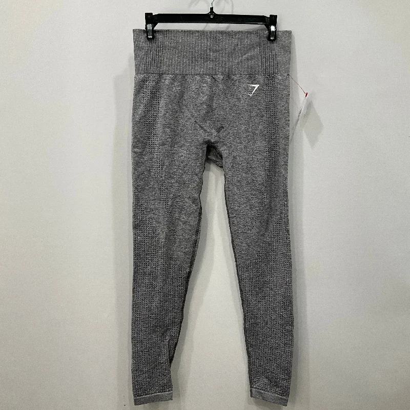 Athletic Leggings By Gym Shark In Grey, Size: M