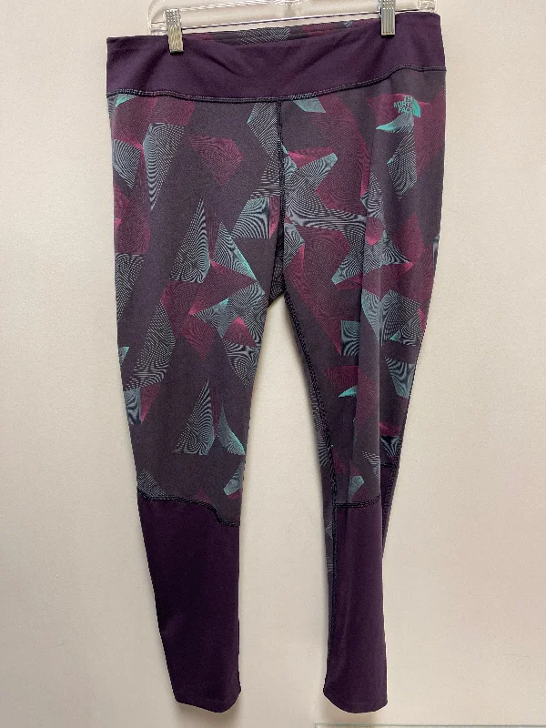 Athletic Leggings By The North Face In Purple, Size: 16