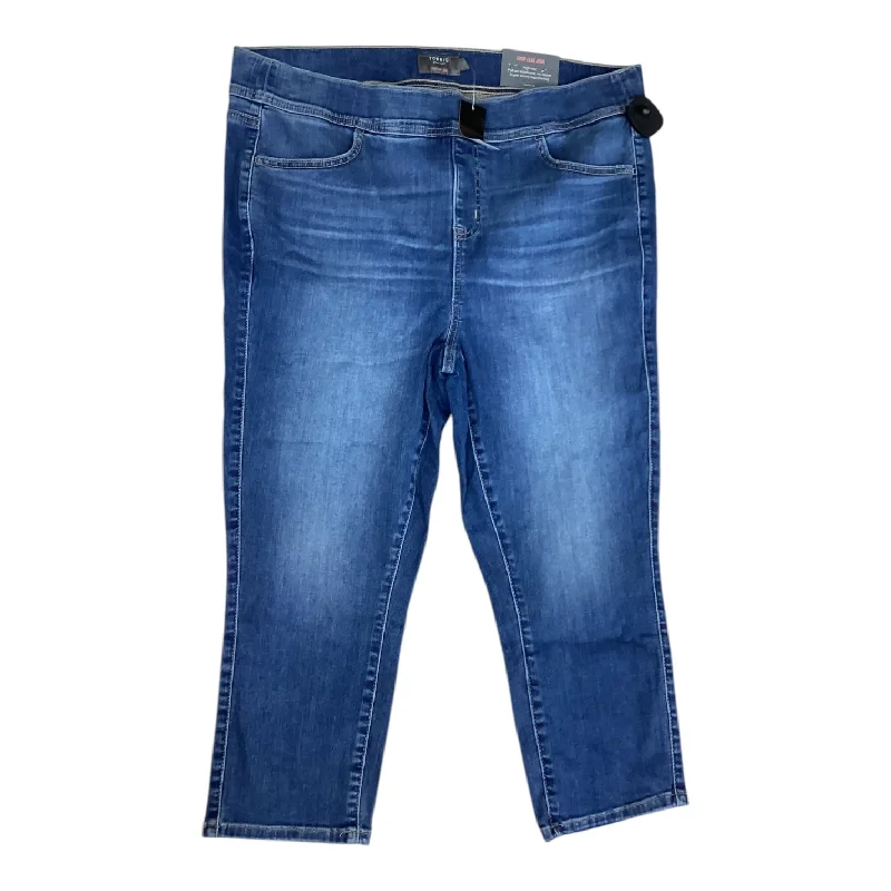 Knowledge And Elegance Jeans Cropped By Torrid In Blue Denim, Size: 20