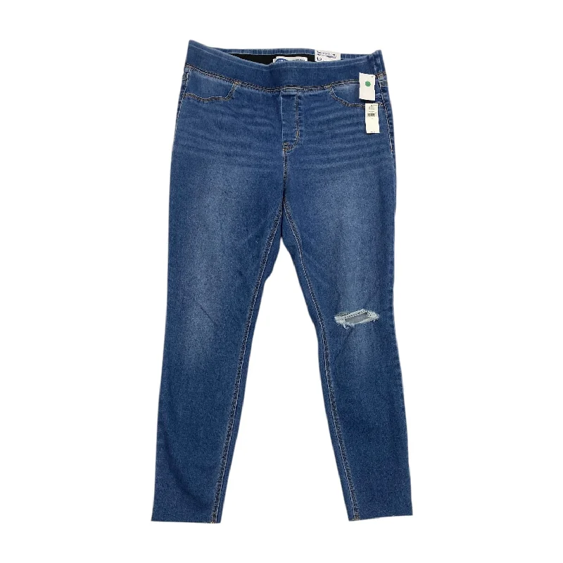 Sporty Comfort Jeans Jeggings By Old Navy In Blue Denim, Size: 12